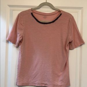 Loft t-shirt with necklace detail